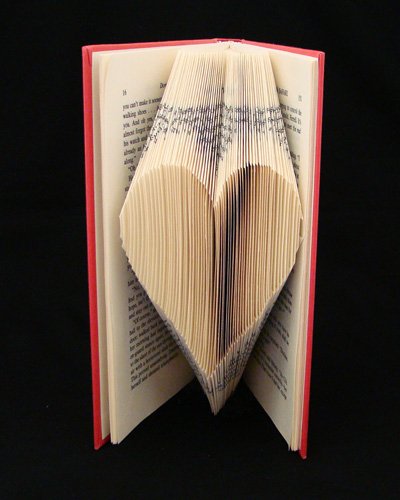 Heart $40 folded book art